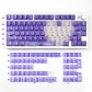 Purple Twilight Butterfly 104+32 Fog Transparent PC Pad Printing ai3D Keycaps Set Cherry Profile for Mechanical Keyboard